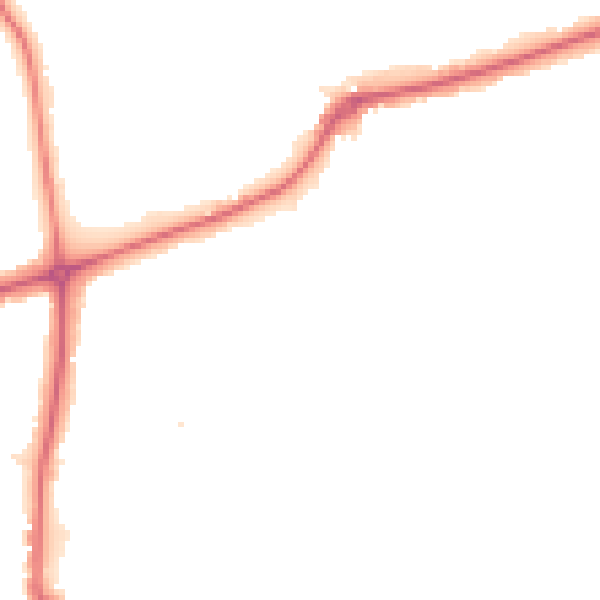 Night-time road noise heatmap for HA3 6DS