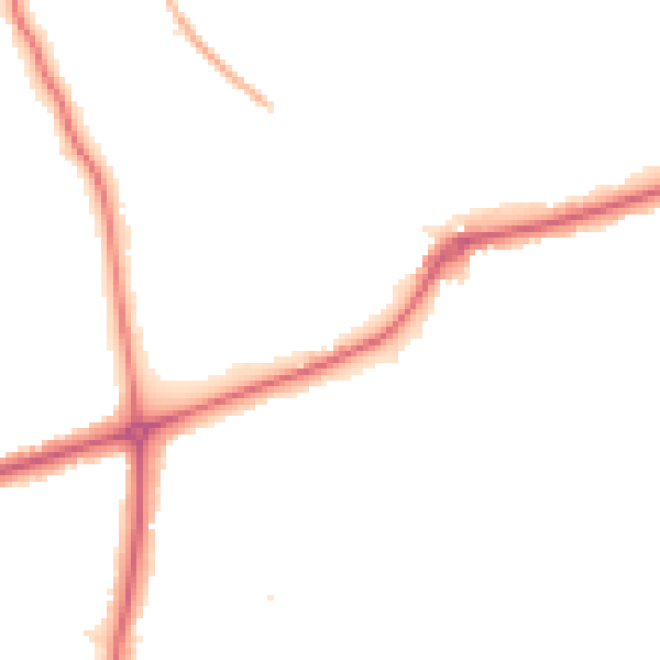 Night-time road noise heatmap for HA3 6DY