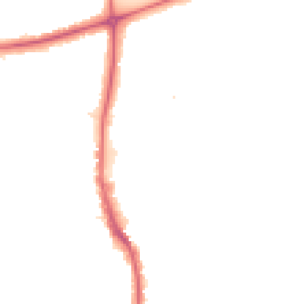 Night-time road noise heatmap for HA3 6EG