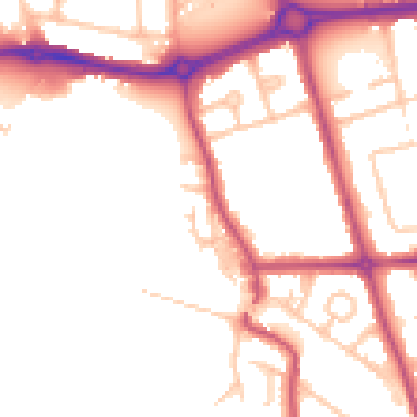 Daytime road noise heatmap for HA3 6FB