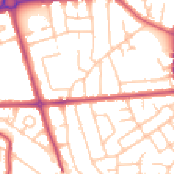 Daytime road noise heatmap for HA3 6JF