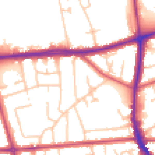 Daytime road noise heatmap for HA3 6JL