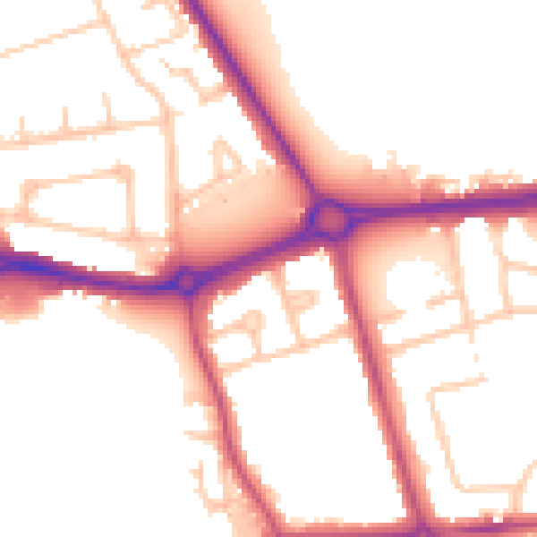 Daytime road noise heatmap for HA3 6PU
