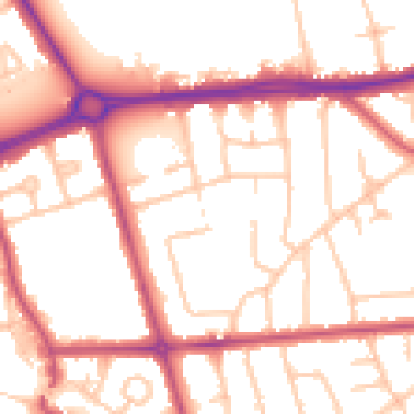 Daytime road noise heatmap for HA3 6QW