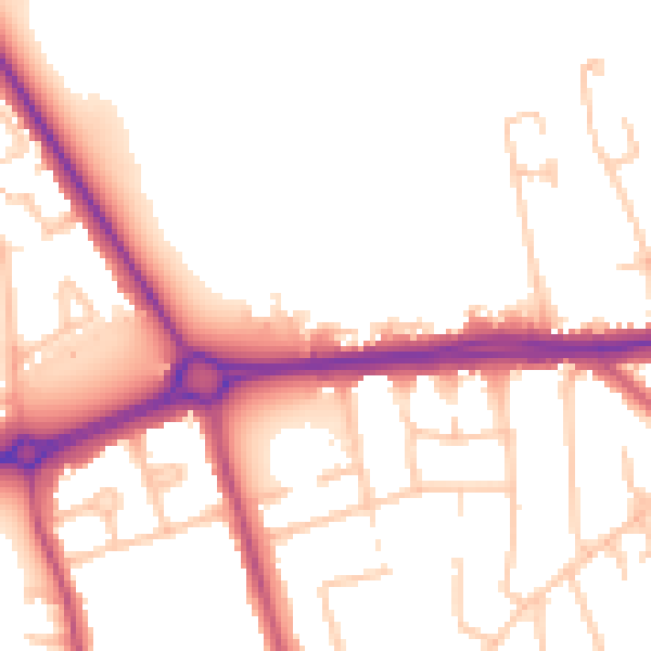 Daytime road noise heatmap for HA3 6SP