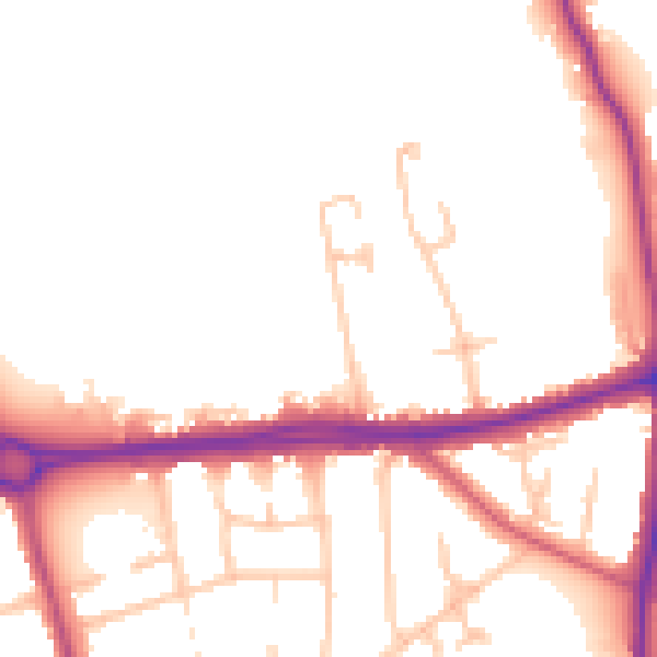 Daytime road noise heatmap for HA3 6ST