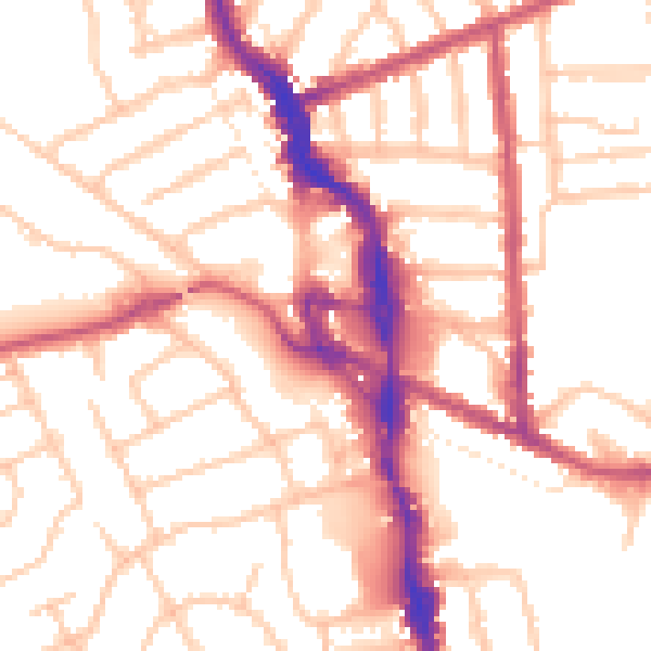 Daytime road noise heatmap for HA3 7AA