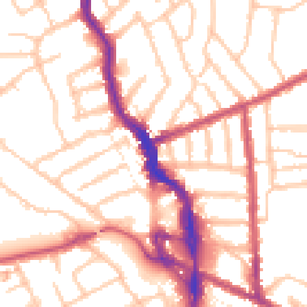 Daytime road noise heatmap for HA3 7AH