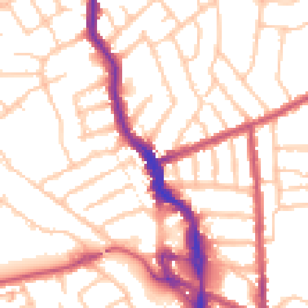 Daytime road noise heatmap for HA3 7AL