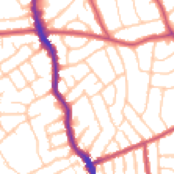Daytime road noise heatmap for HA3 7BG