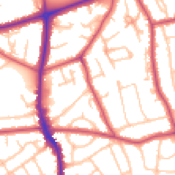 Daytime road noise heatmap for HA3 7BU
