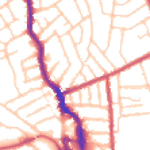 Daytime road noise heatmap for HA3 7DU