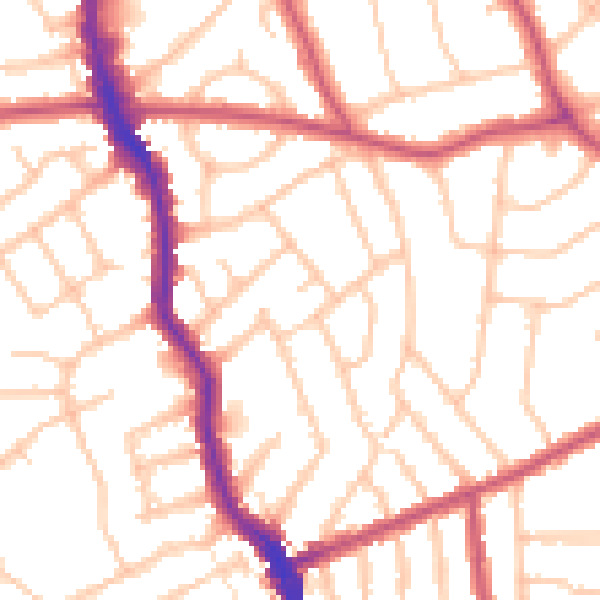 Daytime road noise heatmap for HA3 7EN