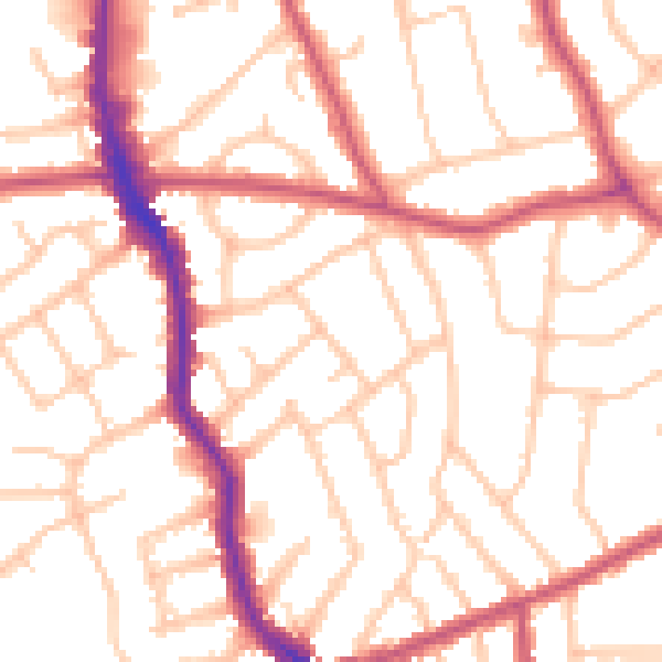 Daytime road noise heatmap for HA3 7EW