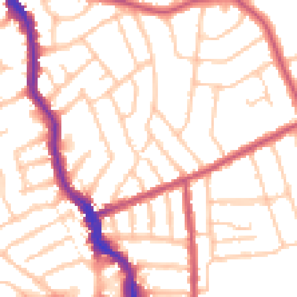 Daytime road noise heatmap for HA3 7EY