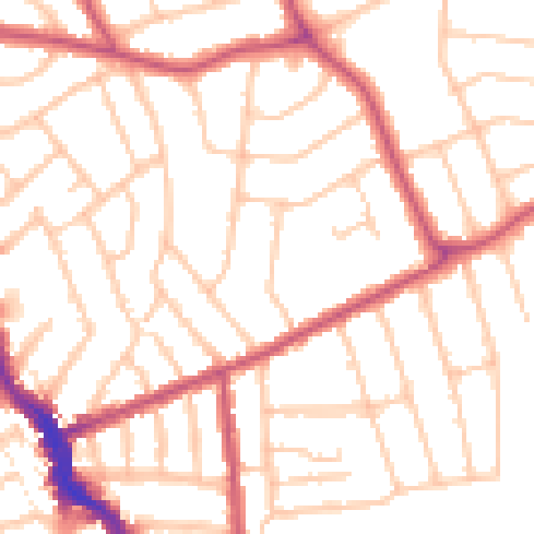 Daytime road noise heatmap for HA3 7JU