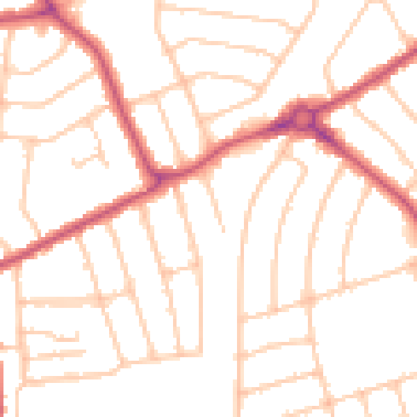 Daytime road noise heatmap for HA3 7LP