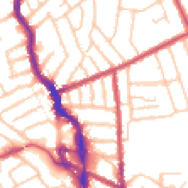 Daytime road noise heatmap for HA3 7NF