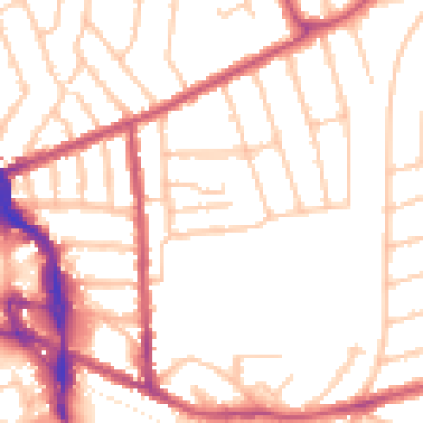 Daytime road noise heatmap for HA3 7RE