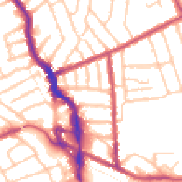Daytime road noise heatmap for HA3 7SB