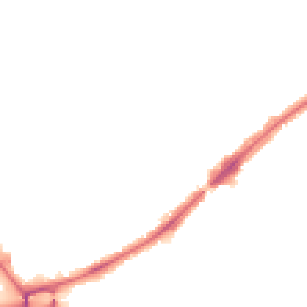 Night-time road noise heatmap for HA3 8AJ