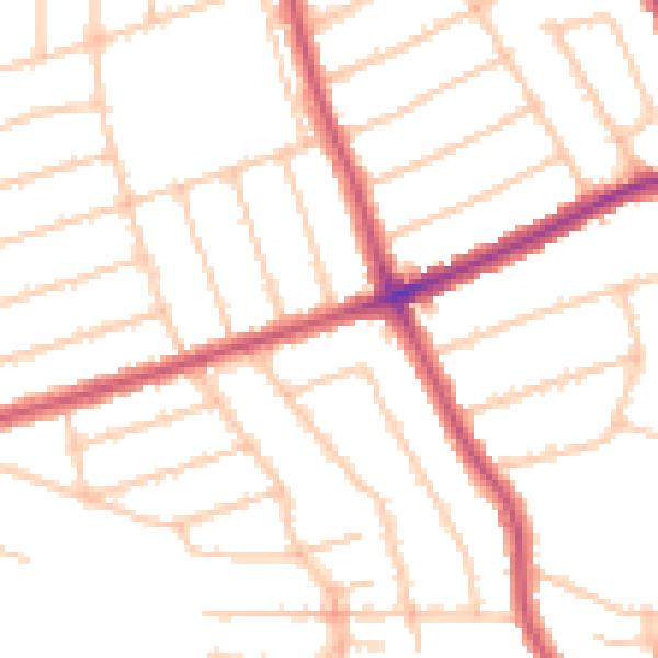 Daytime road noise heatmap for HA3 8ND