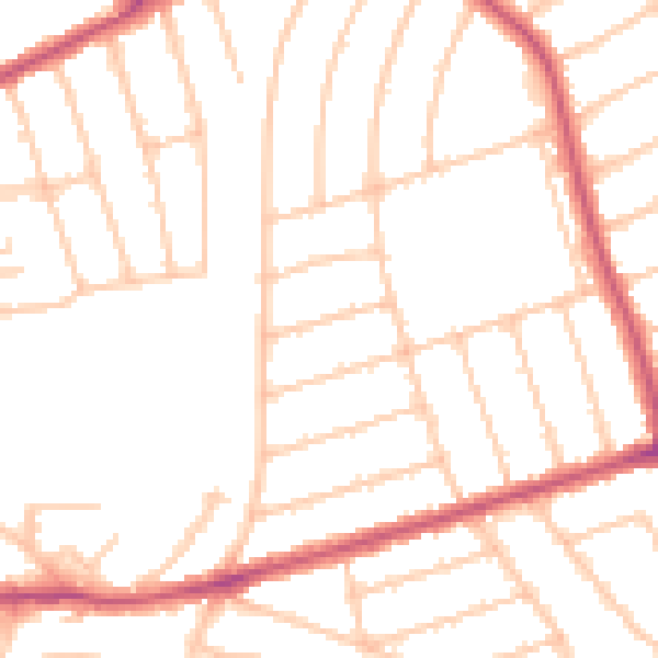 Daytime road noise heatmap for HA3 8QE