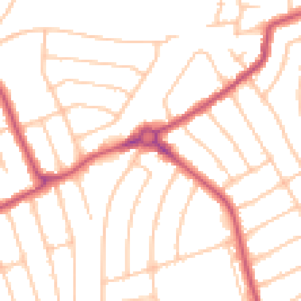 Daytime road noise heatmap for HA3 8SA