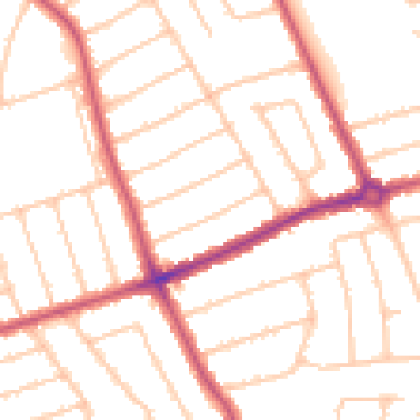 Daytime road noise heatmap for HA3 8ST