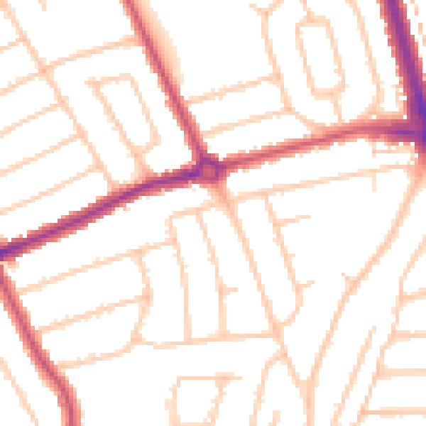Daytime road noise heatmap for HA3 9AN
