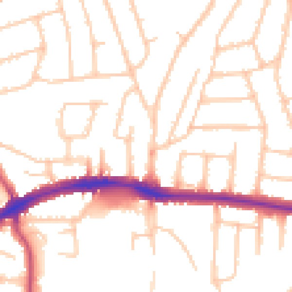 Daytime road noise heatmap for HA3 9HP