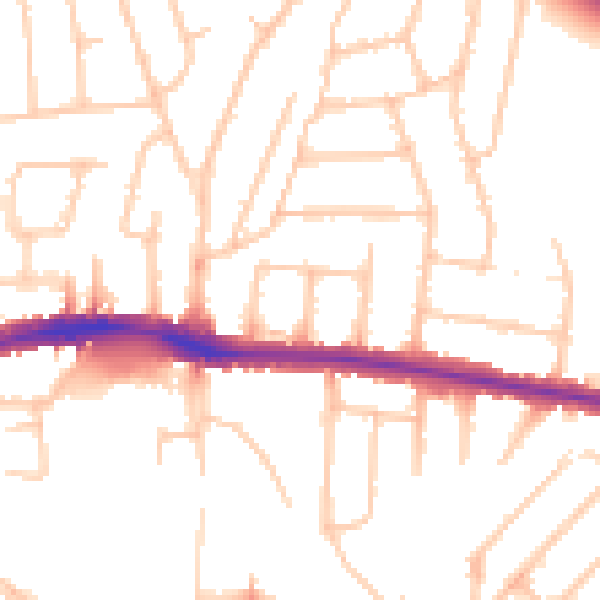 Daytime road noise heatmap for HA3 9LT