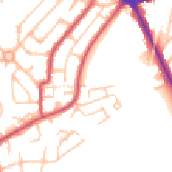 Daytime road noise heatmap for HA3 9UG