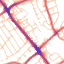Daytime road noise heatmap for HA8 0AJ