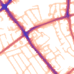 Daytime road noise heatmap for HA8 0AL