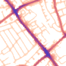 Daytime road noise heatmap for HA8 0AP