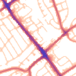 Daytime road noise heatmap for HA8 0AW