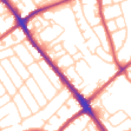 Daytime road noise heatmap for HA8 0BF