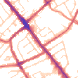 Daytime road noise heatmap for HA8 0BN