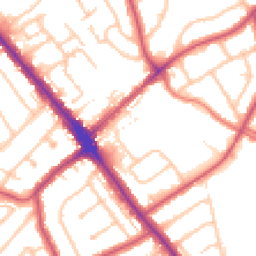 Daytime road noise heatmap for HA8 0DA