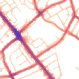Daytime road noise heatmap for HA8 0DF