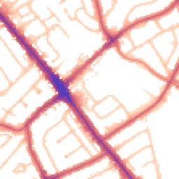 Daytime road noise heatmap for HA8 0DG