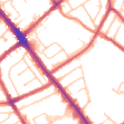 Daytime road noise heatmap for HA8 0DN