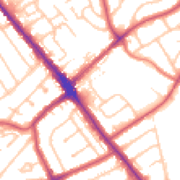 Daytime road noise heatmap for HA8 0DQ