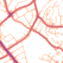 Daytime road noise heatmap for HA8 0DT