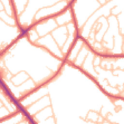 Daytime road noise heatmap for HA8 0DU