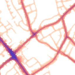 Daytime road noise heatmap for HA8 0EN