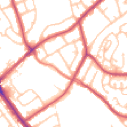 Daytime road noise heatmap for HA8 0ER