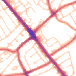 Daytime road noise heatmap for HA8 0FW