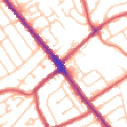 Daytime road noise heatmap for HA8 0LL
